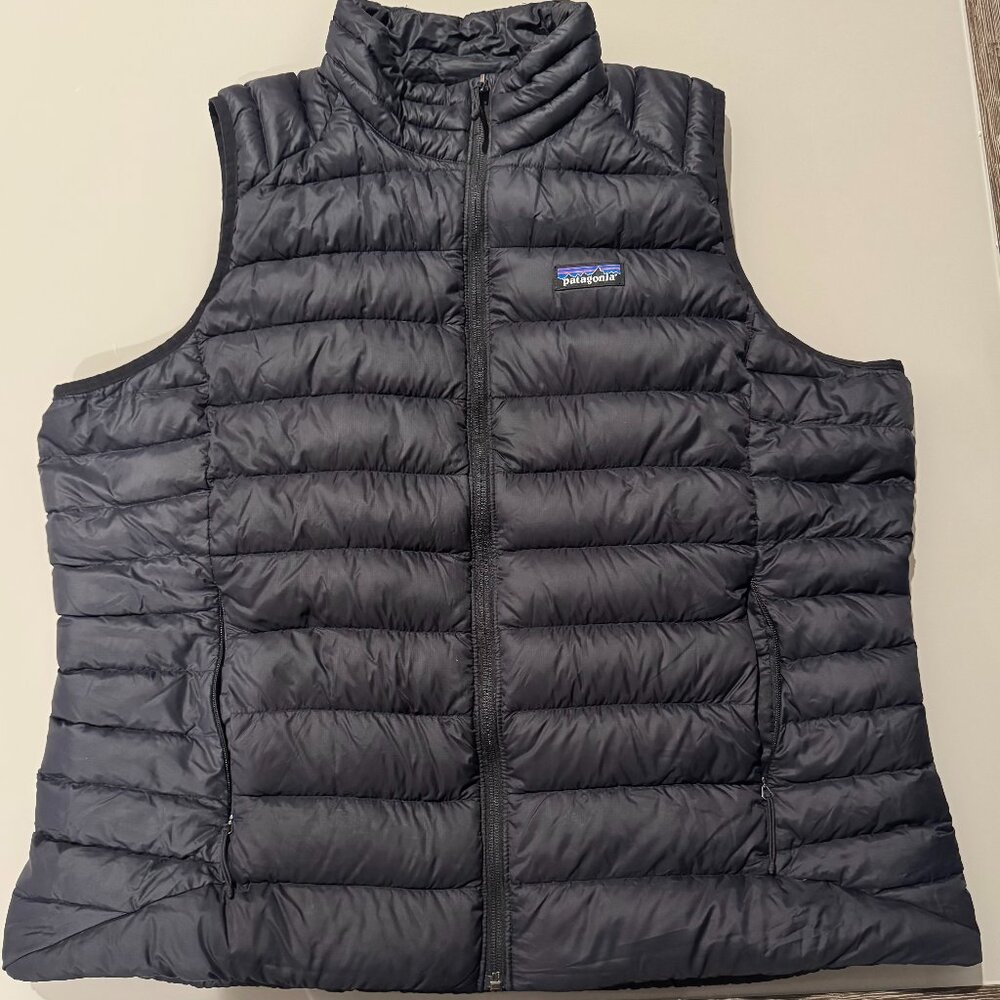 Patagonia Black Down Sweater Vest Women’s Sz. XXL